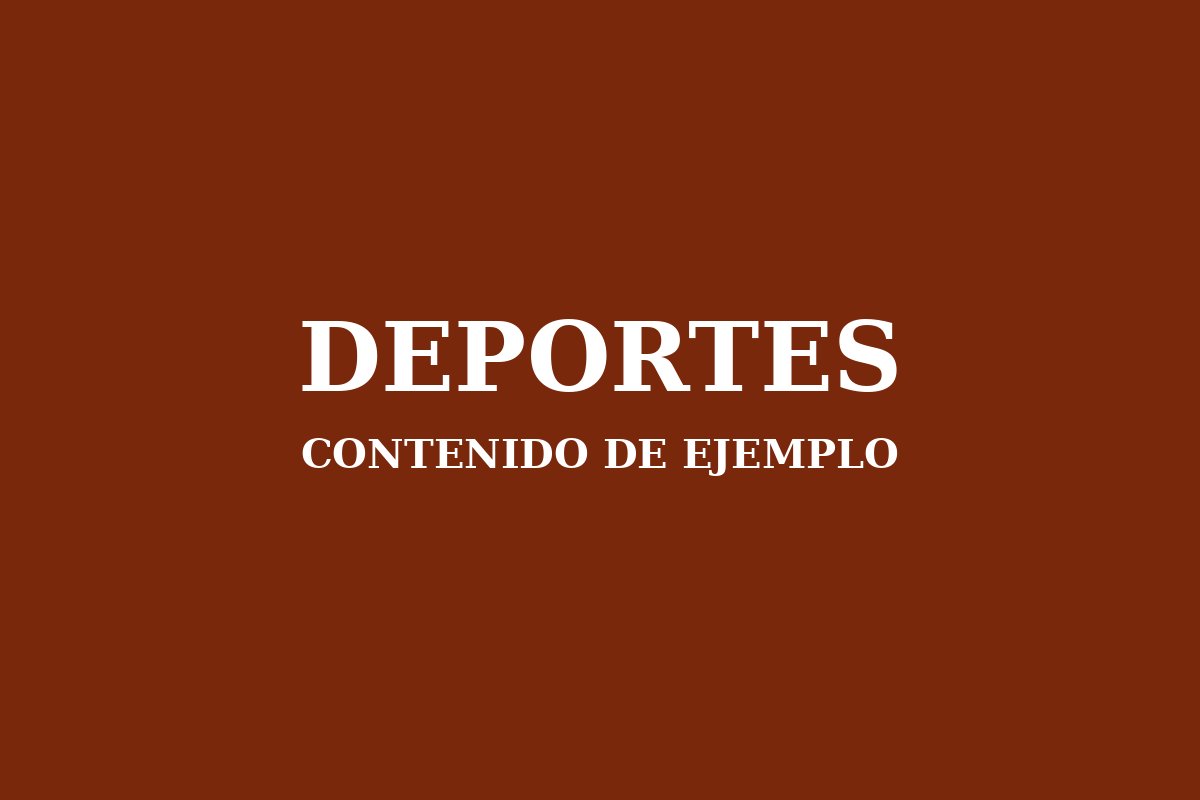 Ejemplo: crónica deportiva de muestra