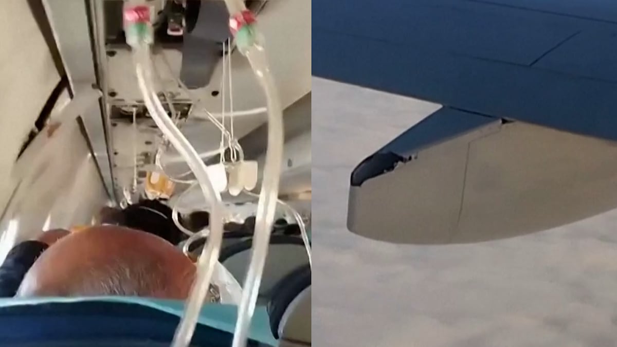 Graban los momentos previos a que se estrellara un avión en Kazajistán: mascarillas de oxígeno y daños en el ala Graban los momentos previos a que se estrellara un avión en Kazajistán: mascarillas de oxígeno y daños en el ala
