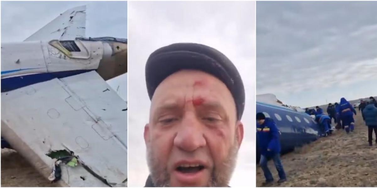 El pasajero que grabó cómo se estrellaba el avión en Kazajistán sobrevivió y publicó otro vídeo El pasajero que grabó cómo se estrellaba el avión en Kazajistán sobrevivió y publicó otro vídeo