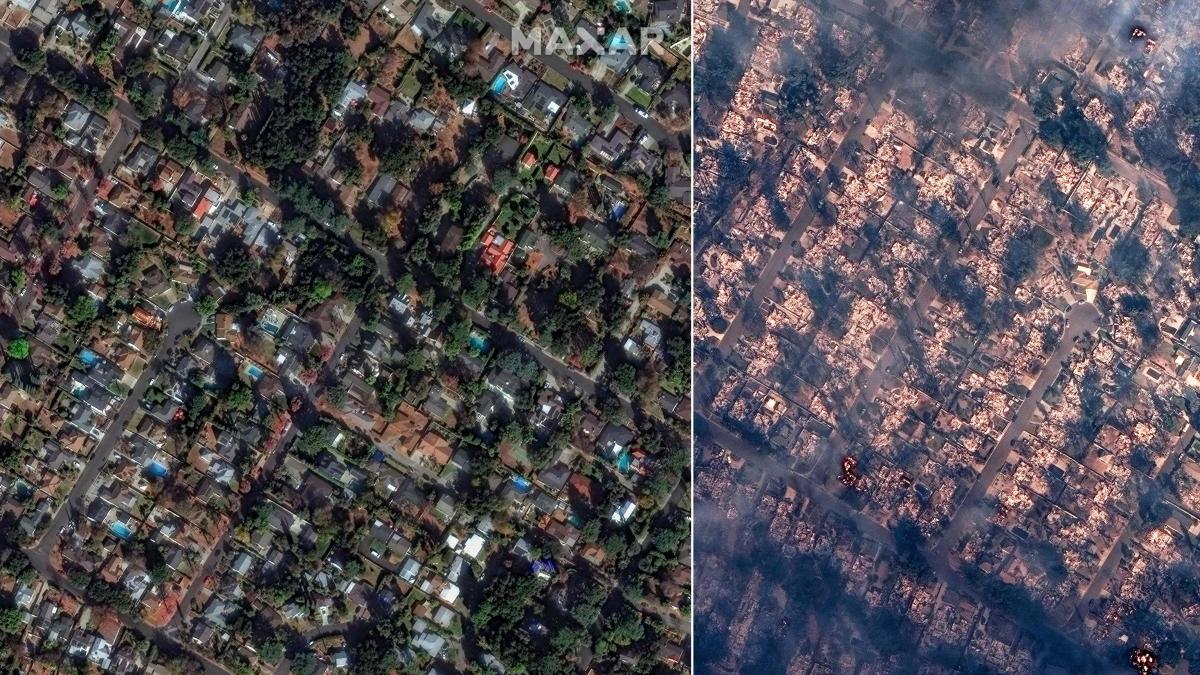 El antes y el después de los incendios en Los Ángeles El antes y el después de los incendios en Los Ángeles