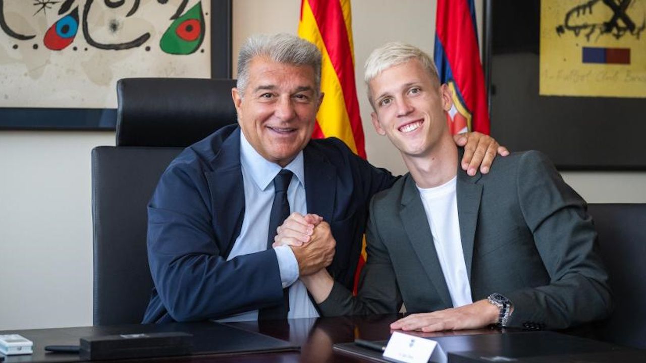 Laporta bordea el bochorno con Olmo Laporta bordea el bochorno con Olmo