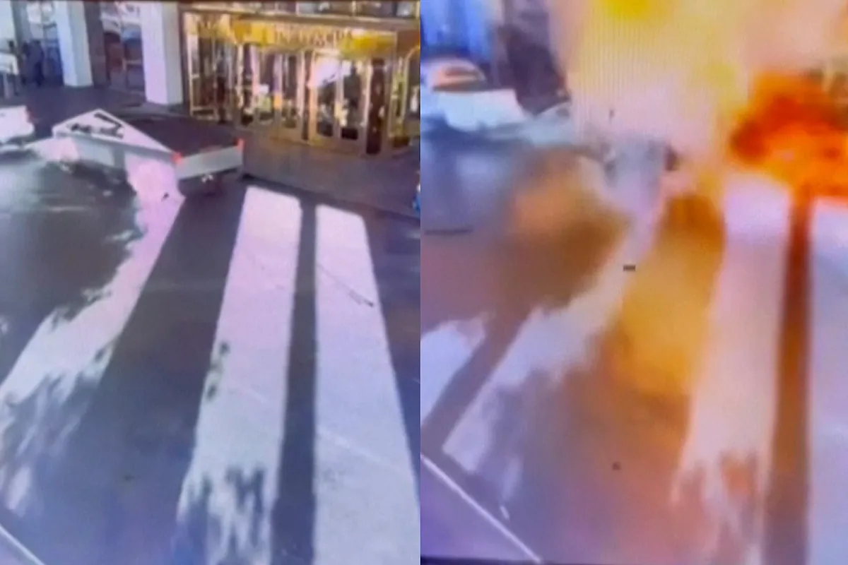Se investiga como posible atentado terrorista la explosión de un Tesla en un hotel de Trump